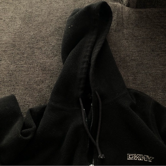 DKNY Women's Sport Cropped Fleece Logo Hooded Jacket - Picture 5 of 10